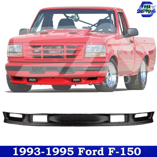 Front Bumper Lower Valance Paintable With Fog Lamp Hole For 1993-1995 Ford F-150
